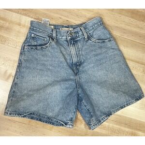 Levi's Premium High-Rise Baggy Shorts, Women's Size 24, Medium Wash